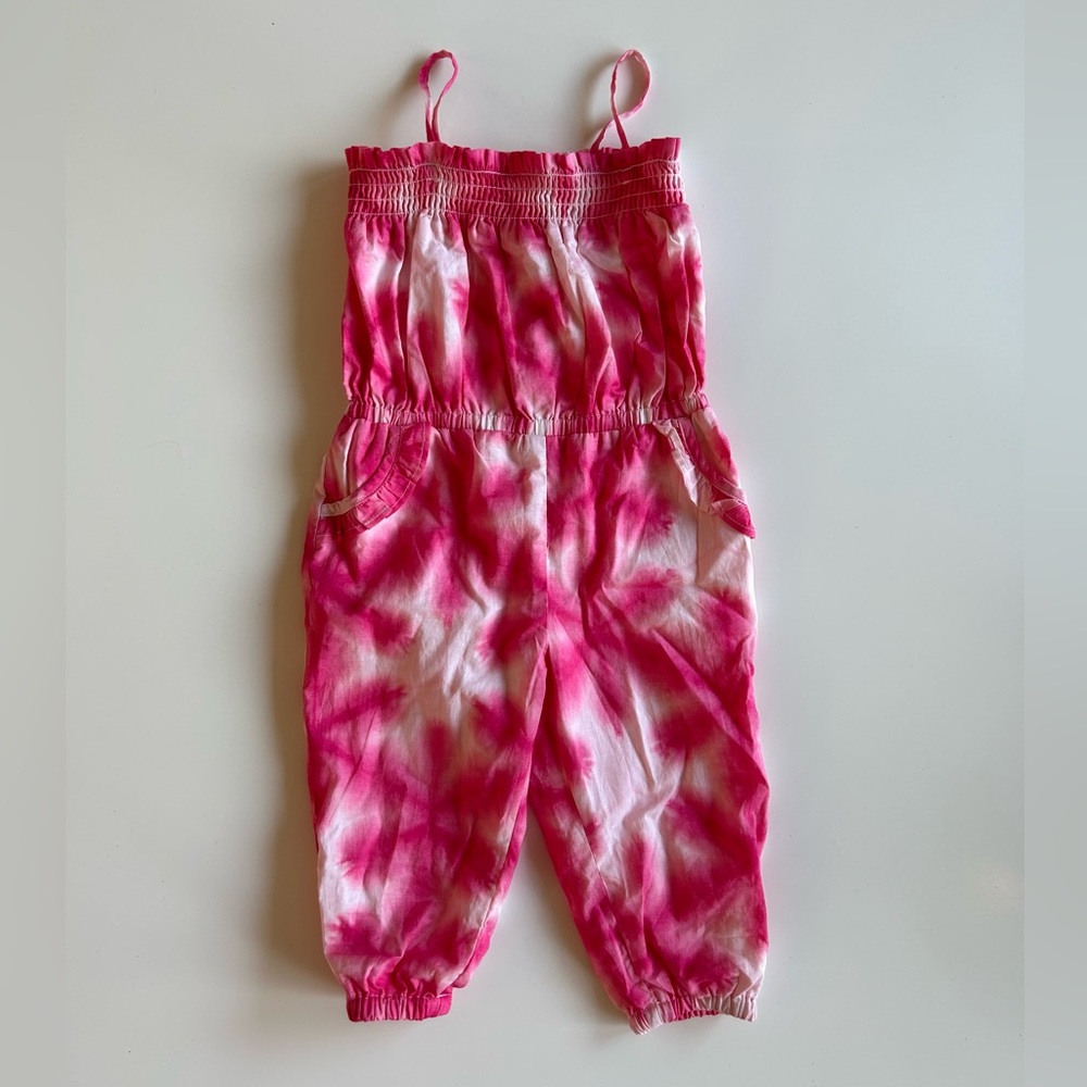 Janie and Jack Pink smocked romper 18-24 month